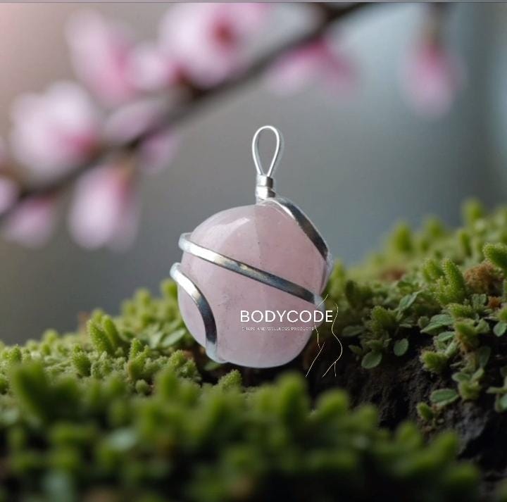 Rose Quartz Tumbled pendant 
₹ - 1500/- + Original Certified