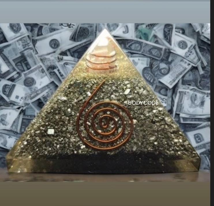 Iron Pyrite Oregon Pyramid placing on work desks cash counters . Southeast corner of your home or main room. 
₹ - 1800/-