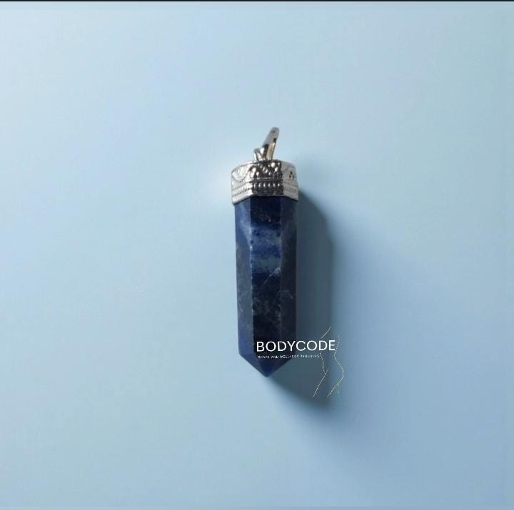 Sodalite pencil Pendant for throat and third chakra. Balancing emotions
₹ - 1500/- + Certificate