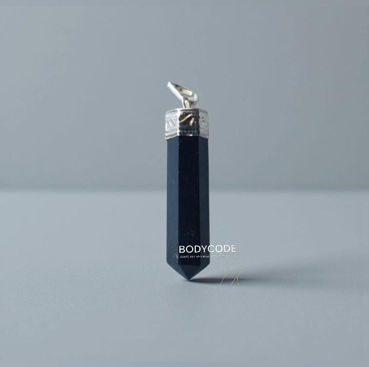 Black Obsidian Pendant for shield and protects devil eye 
₹ - 1500/- + Certificate